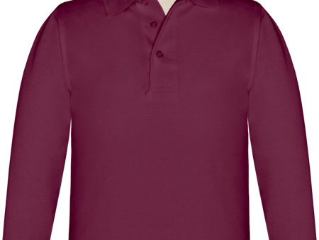 Long Sleeve Banded Jersey Polo For Cheap