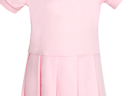 Short Sleeve Pleated Polo Dress Hot on Sale