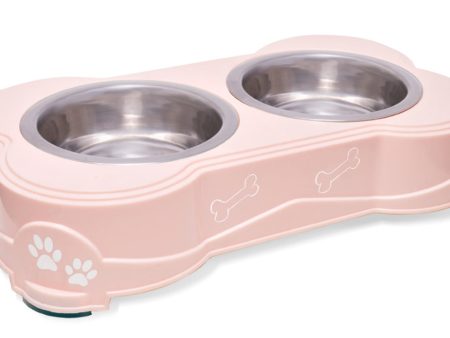 Loving Pets Double Diner Dog Bowl Paparazzi Pink 1ea SM Online