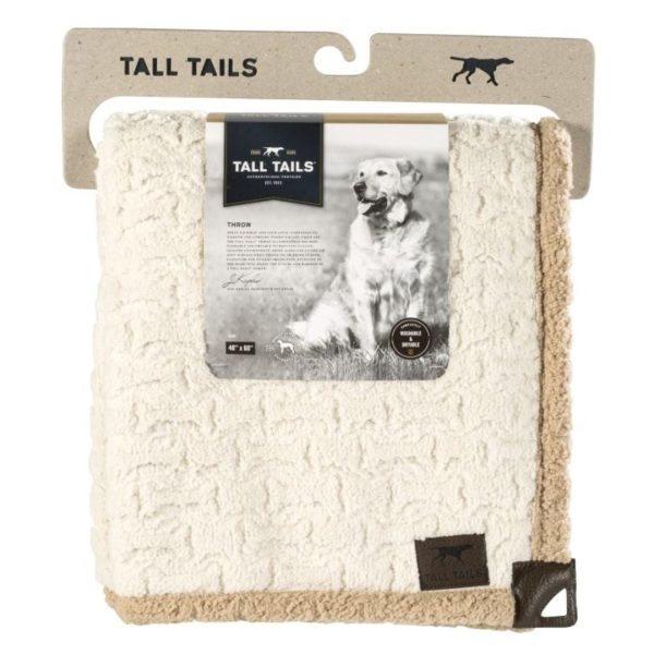 Tall Tails Dog Micro Sherpa Bone Cream Throw 40X60 For Cheap