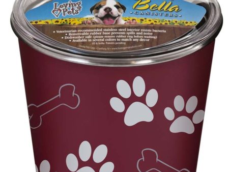 Loving Pets Treat Canister Merlot 1ea Hot on Sale