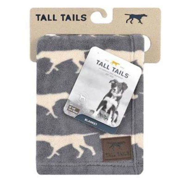 Tall Tails Dog Icon Blanket Charcoal 20X30 Supply