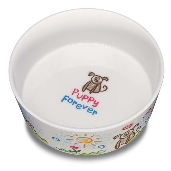 Loving Pets Dolce Moderna Bowl Puppy Forever  1ea LG Hot on Sale