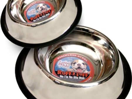 Loving Pets Traditional No-Tip Stainless Steel Dog Bowl Silver 1ea 96 oz Online Sale