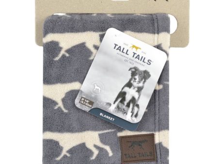 Tall Tails Dog Icon Blanket Charcoal 30X40 Online now