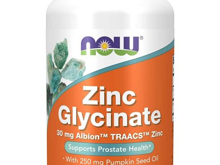 NOW Foods, Zinc Glycinate 30 mg Albion™ TRAACS™ Zinc, 120 softgels Fashion