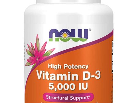 NOW Foods, Vitamin D-3 5000 IU, 120 softgels Online now