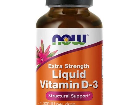 NOW Foods, Vitamin D-3 Liquid, Extra Strength, 1 fl oz Online Hot Sale