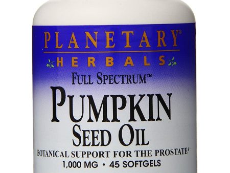 Planetary Herbals, Pumpkin Seed Oil, Full Spectrum 1000 mg, 45 Softgels Fashion