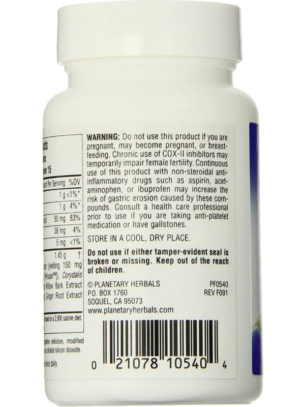 Planetary Herbals, Corydalis Minor Pain Relief™ 750 mg, 30 Tablets Online Sale