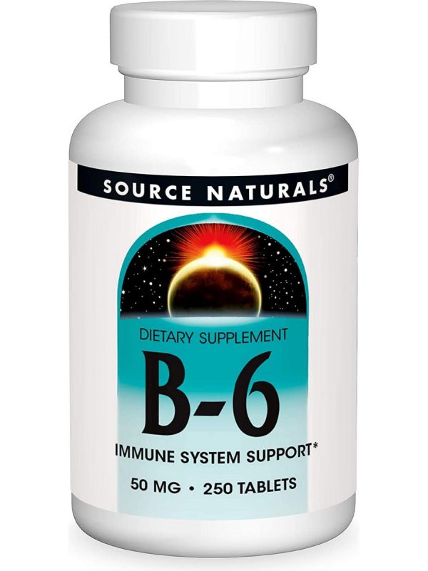 Source Naturals, Vitamin B-6, 50 mg, 250 tablets For Discount