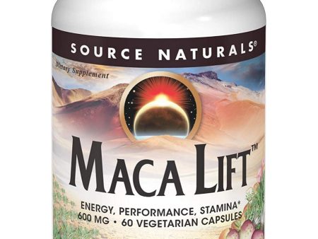 Source Naturals, Maca Lift™ 600 mg, 60 vegetarian capsules Supply