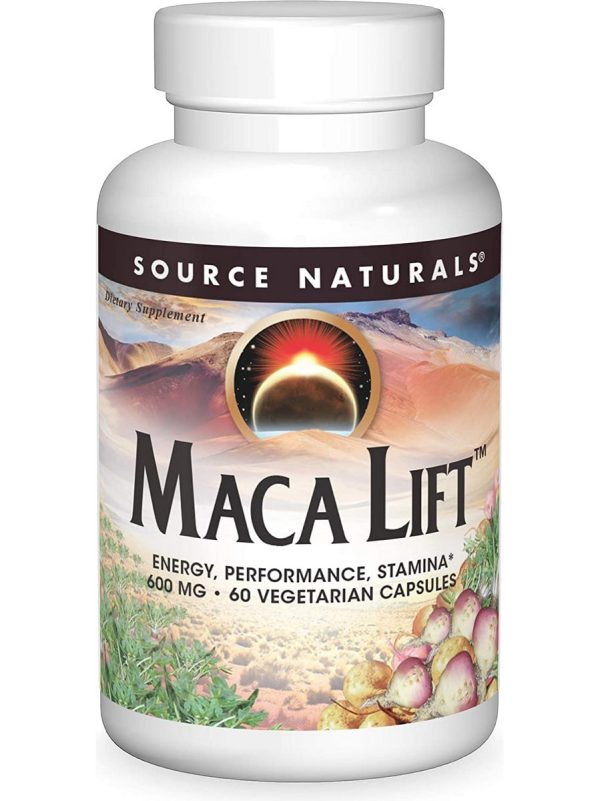 Source Naturals, Maca Lift™ 600 mg, 60 vegetarian capsules Supply