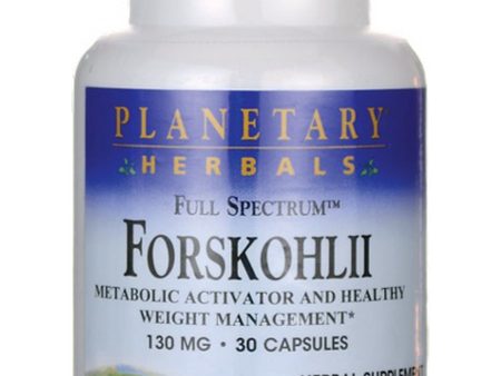 Planetary Herbals, Forskohlii, Full Spectrum™ 130 mg, 30 Capsules For Cheap