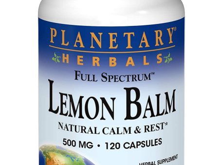 Planetary Herbals, Lemon Balm, Full Spectrum 500 mg, 120 Capsules Fashion