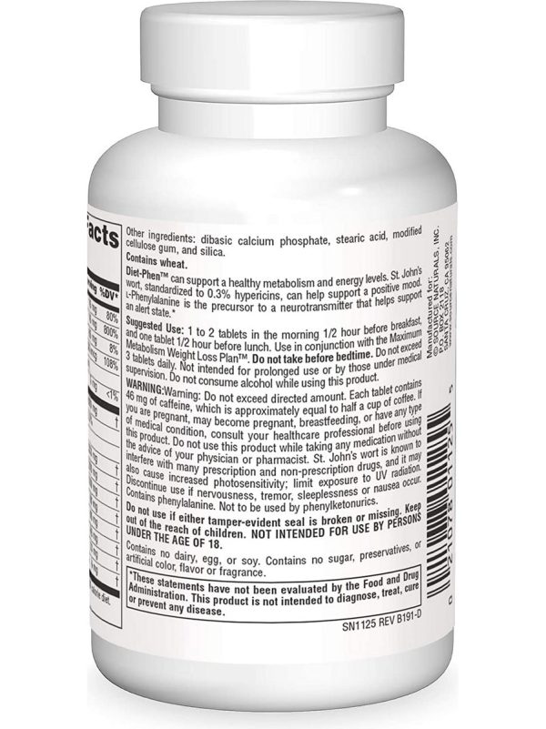 Source Naturals, Diet-Phen™ with St. John s Wort 814 mg, Classic Label, 45 tablets Online Sale