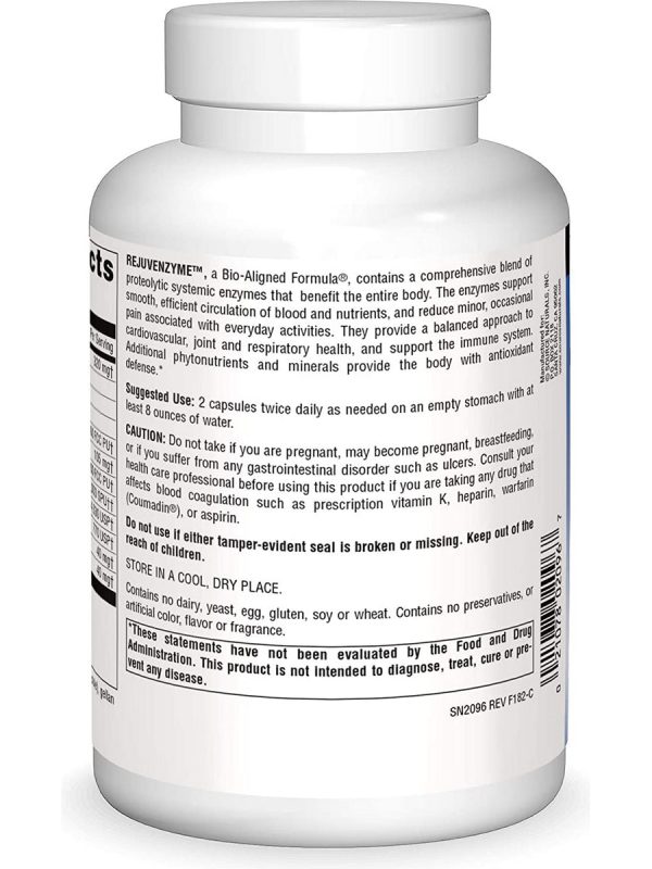 Source Naturals, RejuvenZyme™ 486 mg, 500 capsules For Cheap