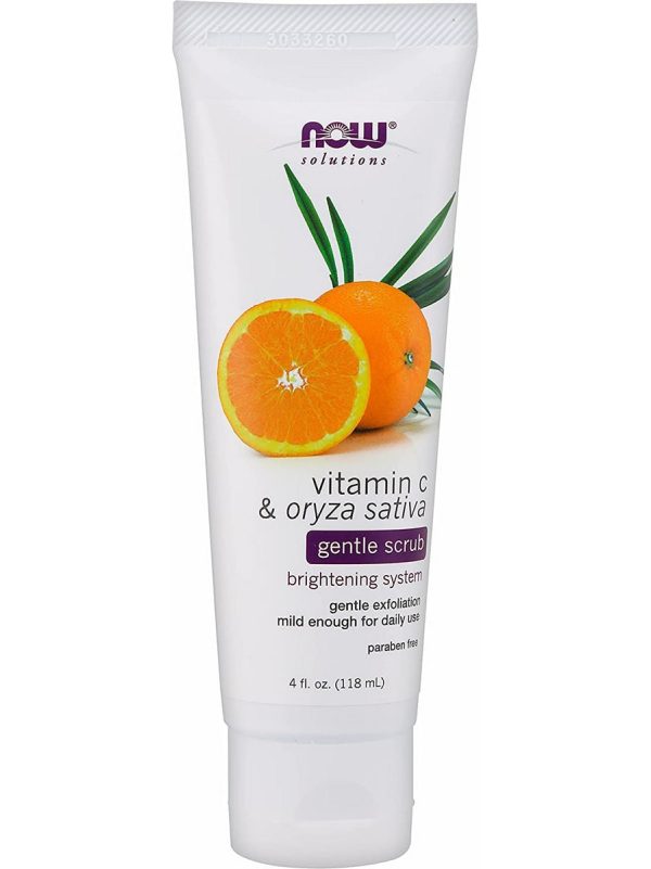 NOW Foods, Vitamin C & Oryza Sativa Gentle Scrub, 4 fl oz Discount