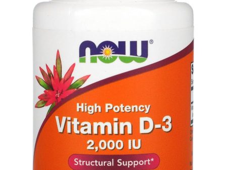 NOW Foods, Vitamin D-3 2000 IU, 30 softgels For Sale