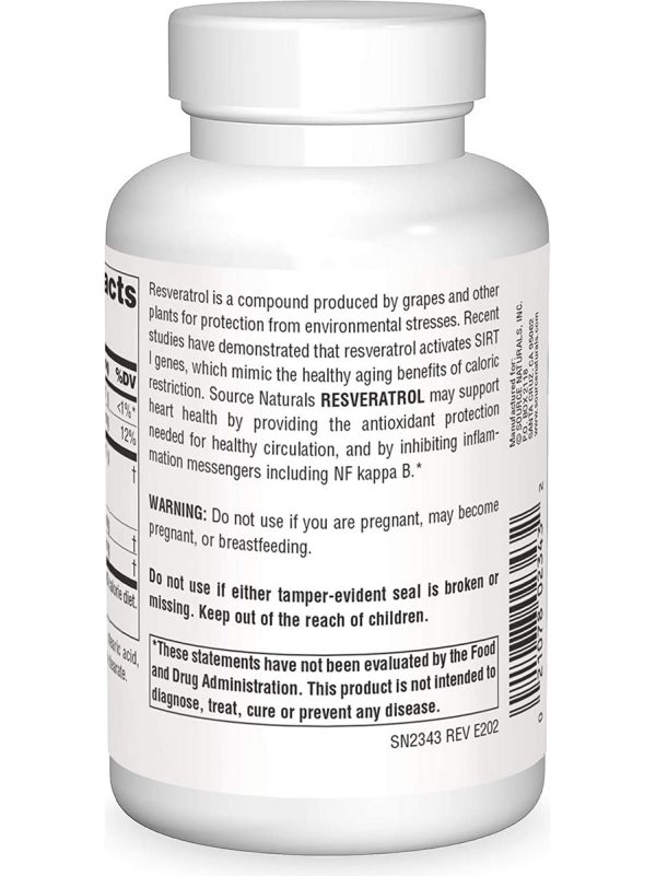 Source Naturals, Resveratrol 40 mg, Classic Label, 120 tablets For Sale