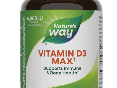 Nature s Way, Vitamin D3 Max, 5,000 IU, 240 Softgels Online