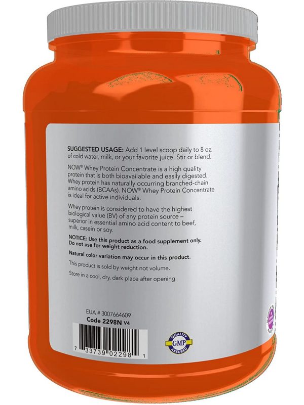 NOW Foods, Whey Protein Concentrate, Unflavored Powder, 1.5 lbs Fashion