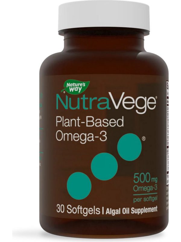 Nature s Way, NutraVege Plant-Based Omega-3, 500 mg, 30 Softgels Online now