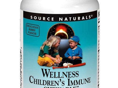 Source Naturals, Wellness Children s Immune Chewable™, Berry, 30 wafers For Sale