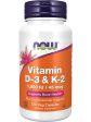 NOW Foods, Vitamin D-3 & K-2 1000 IU 45 Mcg, 120 veg capsules For Cheap