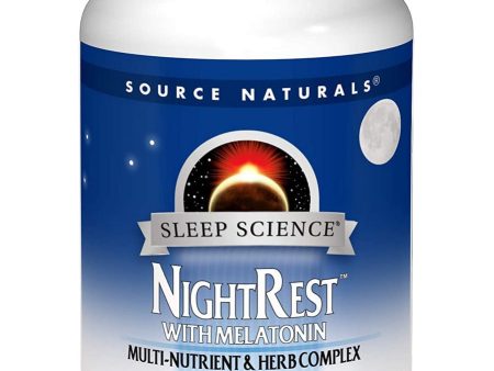 Source Naturals, Sleep Science® NightRest™ with Melatonin, 100 tablets Hot on Sale