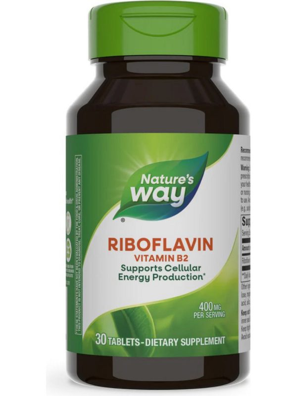 Nature s Way, Riboflavin Vitamin B2, 30 tablets For Discount