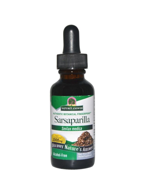 Nature s Answer, Sarsaparilla Alcohol Free Extract, 1 oz Online Hot Sale