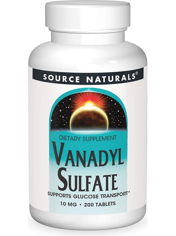 Source Naturals, Vanadyl Sulfate 10 mg, 200 tablets Sale