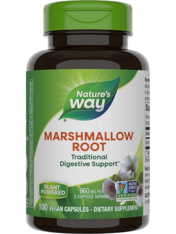 Nature s Way, Marshmallow Root, 100 vegan capsules For Discount