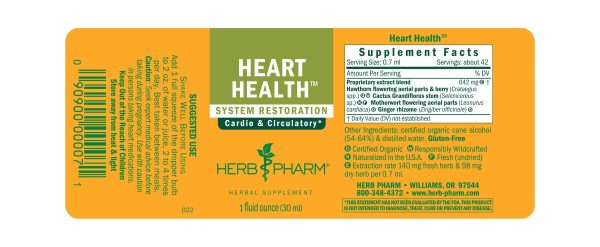 Herb Pharm, Heart Health, 1 fl oz For Cheap