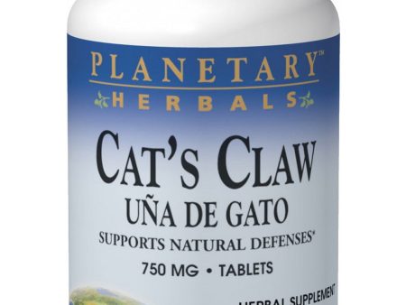 Planetary Herbals, Cat s Claw 750 mg, 42 Tablets on Sale