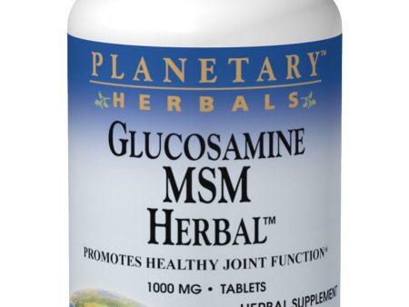 Planetary Herbals, Glucosamine MSM Herbal™ 1000 mg, 90 Tablets Cheap