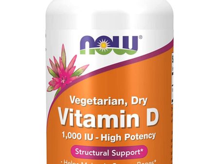 NOW Foods, Vitamin D 1000 IU Vegetarian, Dry, 120 veg capsules Discount