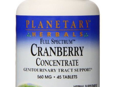 Planetary Herbals, Cranberry Concentrate, Full Spectrum™ 560 mg, 45 Tablets Discount