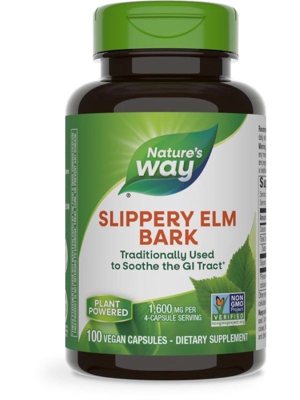 Nature s Way, Slippery Elm Bark, 100 vegan capsules Discount