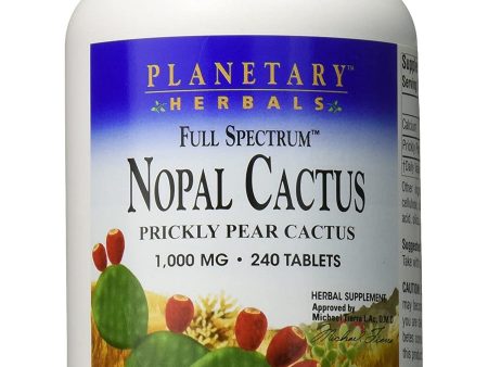 Planetary Herbals, Nopal Cactus, Full Spectrum™ 1000 mg, 240 Tablets Online Hot Sale