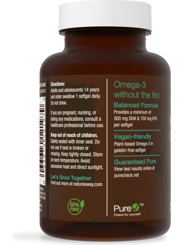 Nature s Way, NutraVege Plant-Based Omega-3, 500 mg, 30 Softgels Online now