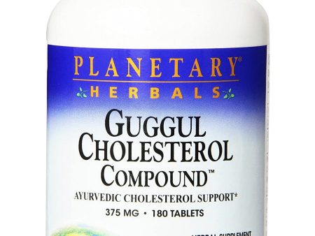 Planetary Herbals, Guggul Cholesterol Compound™ 375 mg, 180 Tablets For Cheap