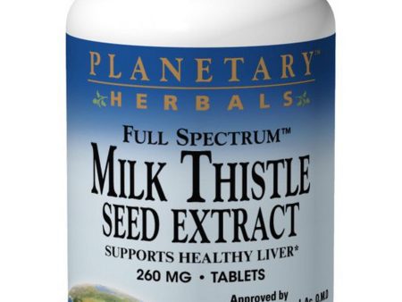 Planetary Herbals, Milk Thistle Seed Extract, Full Spectrum™, 30 Tablets Hot on Sale