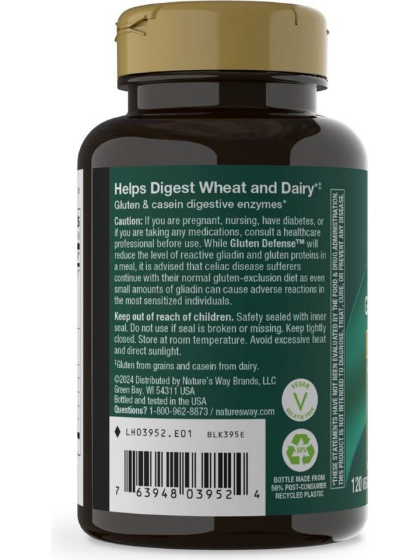 Nature s Way, Gluten Defense™, 120 vegan capsules Discount