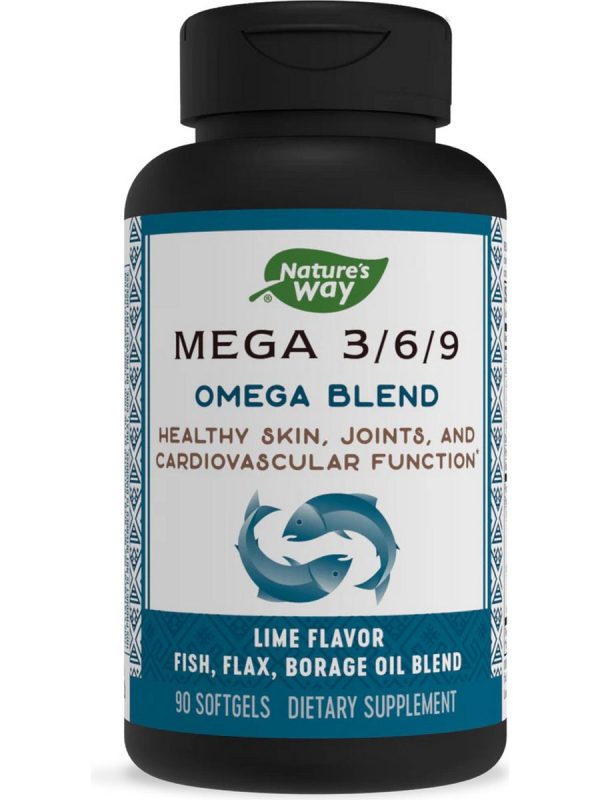 Nature s Way, Mega 3 6 9, Lime, 90 Softgels Online now