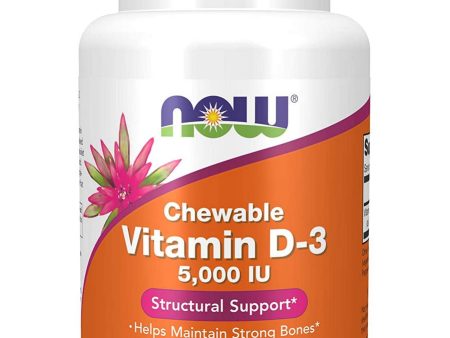 NOW Foods, Vitamin D-3 5000 IU, 120 chewables Online now