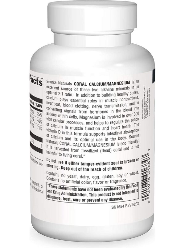 Source Naturals, Coral Calcium Magnesium, 180 capsules Discount