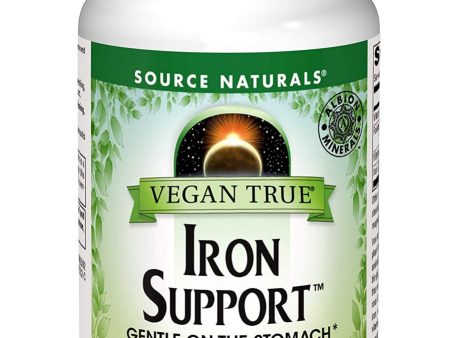 Source Naturals, Vegan True® Iron Support™, 180 tablets Hot on Sale