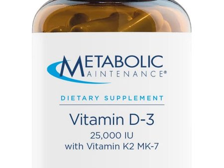 Metabolic Maintenance, Vitamin D-3 25,000 IU with K2 MK-7, 60 capsules Online now